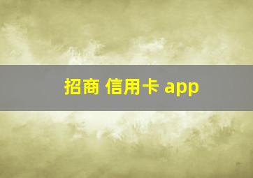 招商 信用卡 app